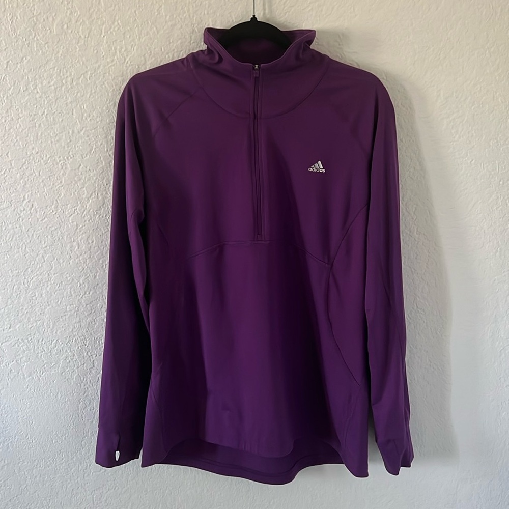 Adidas women’s half zip pullover running long sleeve